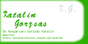katalin gorzsas business card