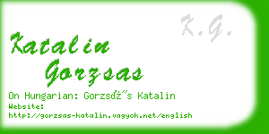 katalin gorzsas business card